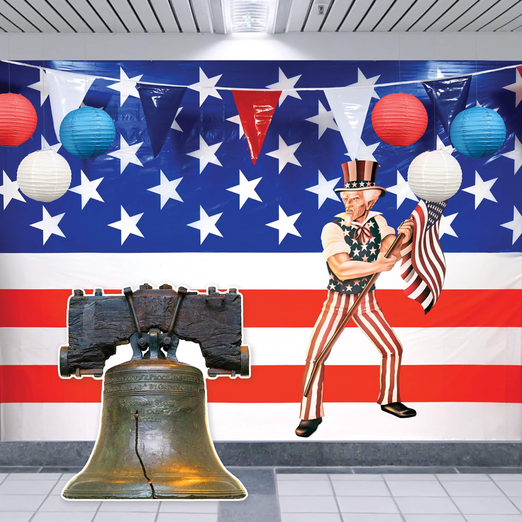 Beistle 4.3ft. Liberty Bell Stand-Up